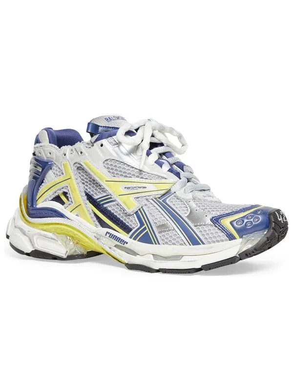Кроссовки runner sneakers 'white blue yellow mesh and nylon' Balenciaga — изображение 2 из 4
