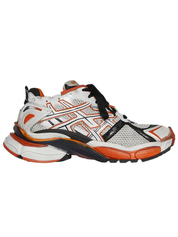 Кроссовки runner sneakers 'white orange black' Balenciaga — изображение 2 из 4, белый/оранжевый/черный