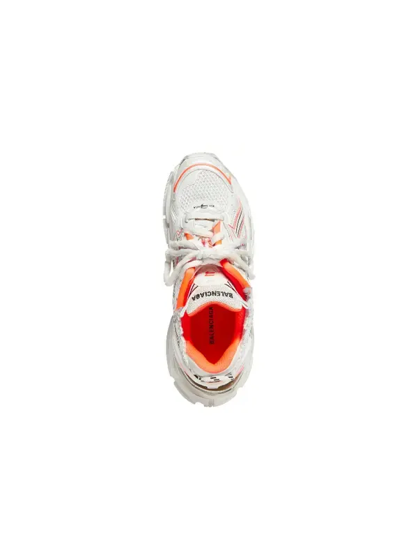 Кроссовки runner sneakers 'white fluo orange mesh and nylon' Balenciaga — изображение 3 из 4, белый/оранжевый/черный