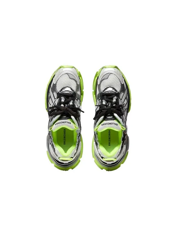 Кроссовки runner sneakers 'white black and neon yellow mesh and nylon' Balenciaga — изображение 4 из 4