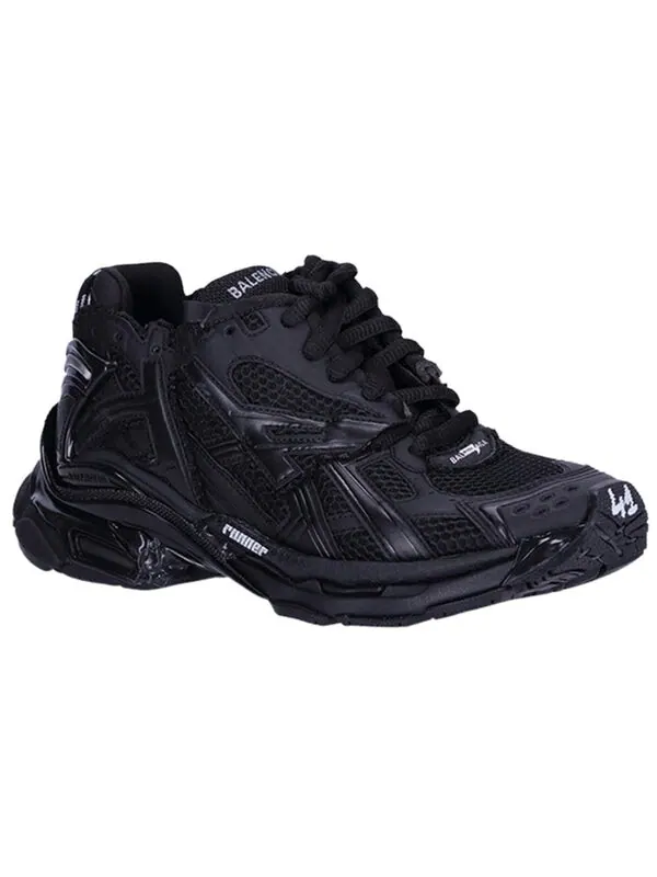 Кроссовки runner sneakers 'matte black mesh and nylon' Balenciaga — изображение 3 из 4, черный