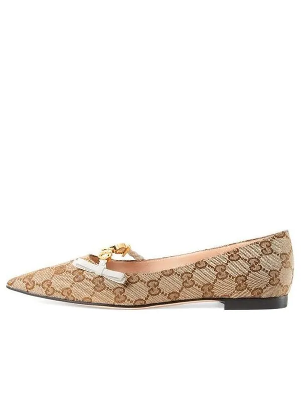 Кроссовки ballet flat 'beige' Gucci — изображение 1 из 4, бежевый
