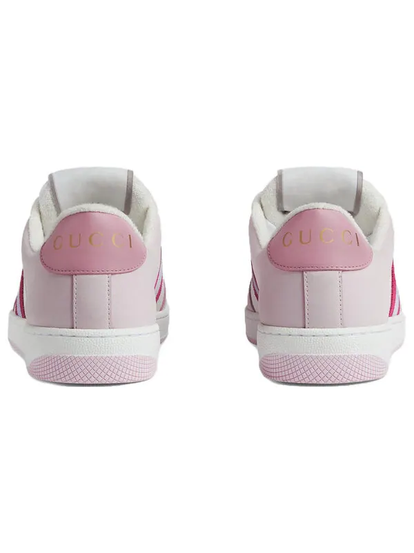 Кроссовки screener low-top sneakers 'white pink' Gucci — изображение 4 из 4, белый/розовый