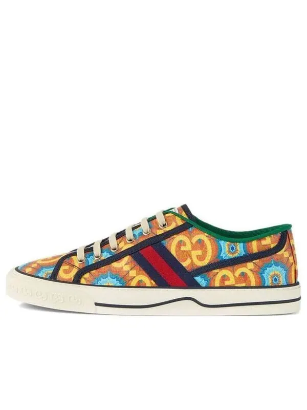 Кроссовки tennis 1977 'kaleidoscope' Gucci — изображение 1 из 4, синий/оранжевый/мульти