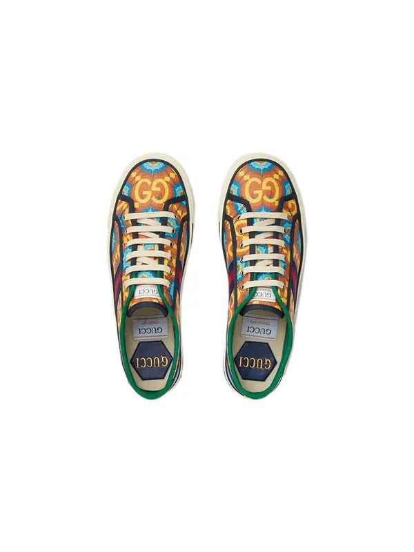 Кроссовки tennis 1977 'kaleidoscope' Gucci — изображение 4 из 4, синий/оранжевый/мульти