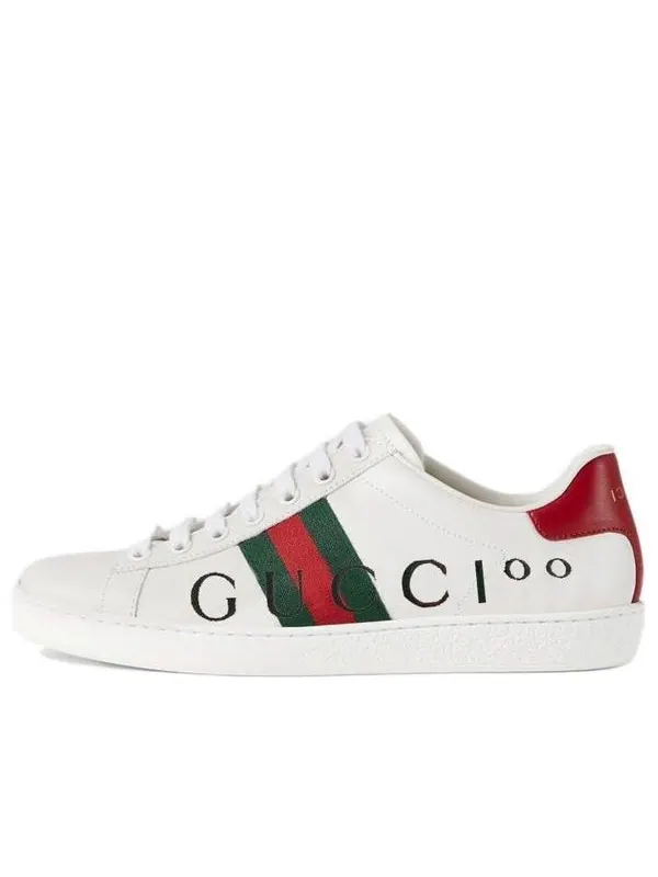 Кроссовки ace ' 100 print' Gucci — изображение 1 из 4, белый/зеленый/красный