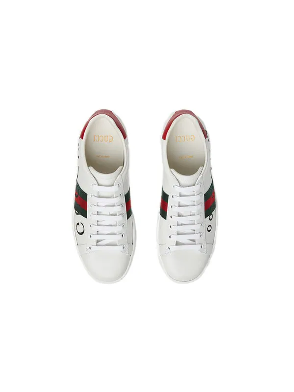 Кроссовки ace ' 100 print' Gucci — изображение 4 из 4, белый/зеленый/красный