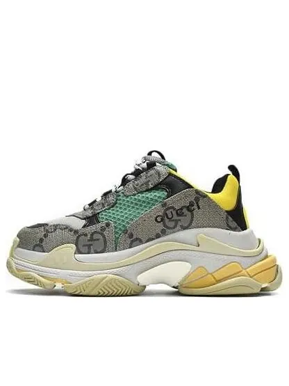 Кроссовки x gucci the hacker project triple s 'beige green' Balenciaga — изображение 1 из 1, бежевый//синий/желтый