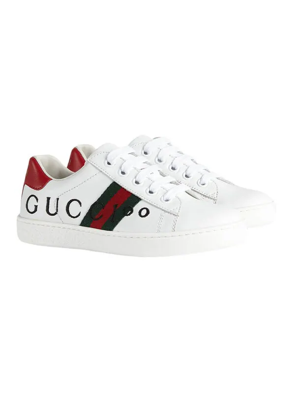 Кроссовки ' 100' ace sneakers 'white' Gucci — изображение 2 из 4, белый/зеленый/красный