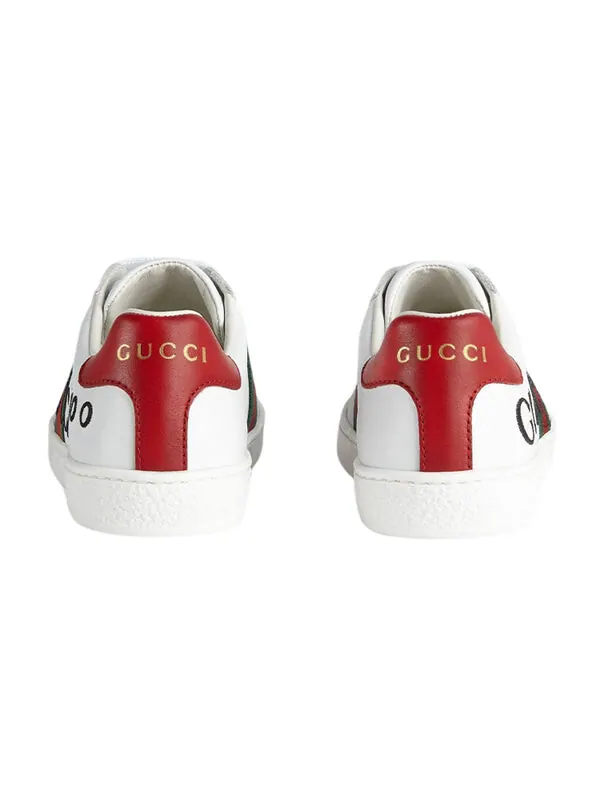 Кроссовки ' 100' ace sneakers 'white' Gucci — изображение 4 из 4, белый/зеленый/красный