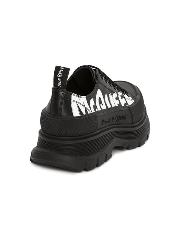 Кроссовки tread slick low lace up canvas graffiti 'black white' Alexander Mcqueen — изображение 3 из 4, черный/белый