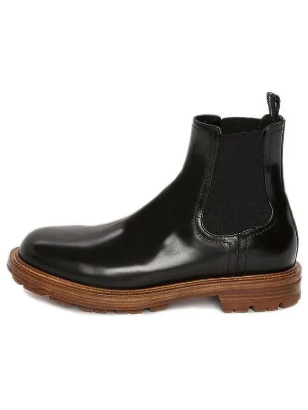 Кроссовки shiny leather chelsea boots 'black brown' Alexander Mcqueen — изображение 1 из 4, черный/коричневый