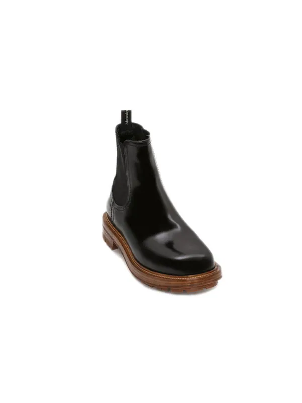 Кроссовки shiny leather chelsea boots 'black brown' Alexander Mcqueen — изображение 3 из 4, черный/коричневый