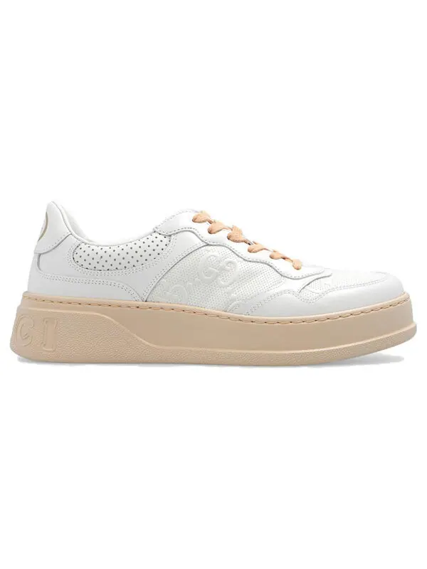 Кроссовки gg embossed sneaker 'white beige' Gucci — изображение 2 из 4, белый