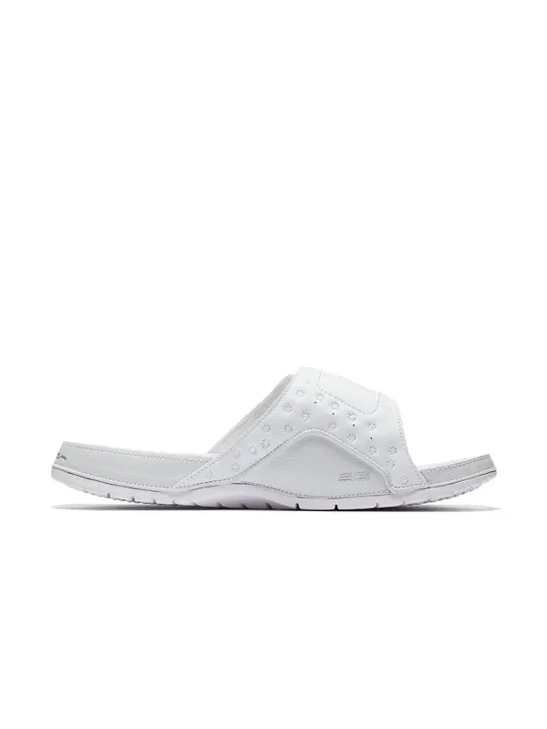 Тапочки hydro 13 slide 'white metallic silver' Air Jordan — изображение 2 из 3, белый