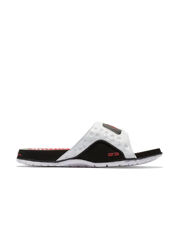 Тапочки hydro 13 retro slide 'white red black' Air Jordan — изображение 2 из 4, белый