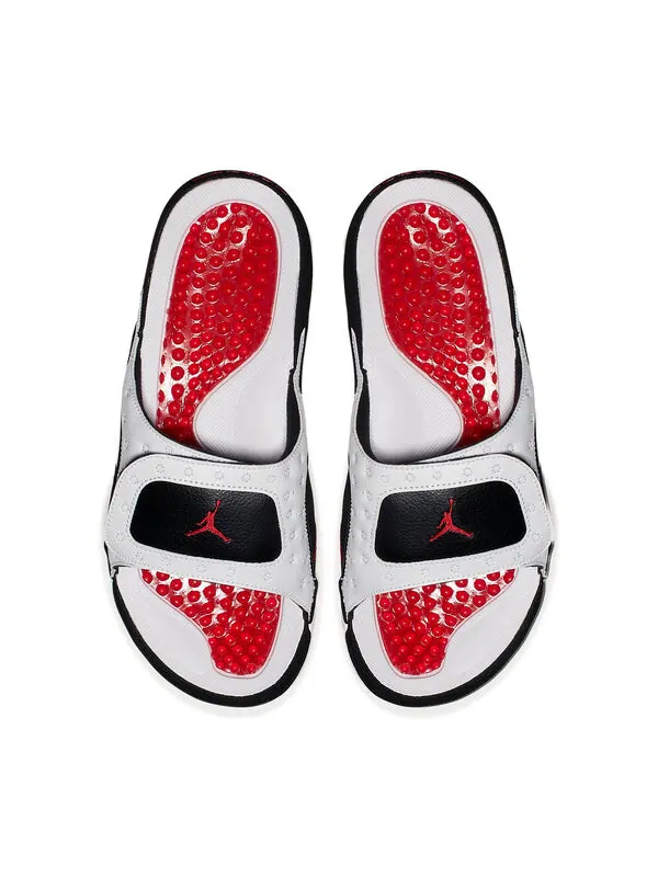 Тапочки hydro 13 retro slide 'white red black' Air Jordan — изображение 3 из 4, белый