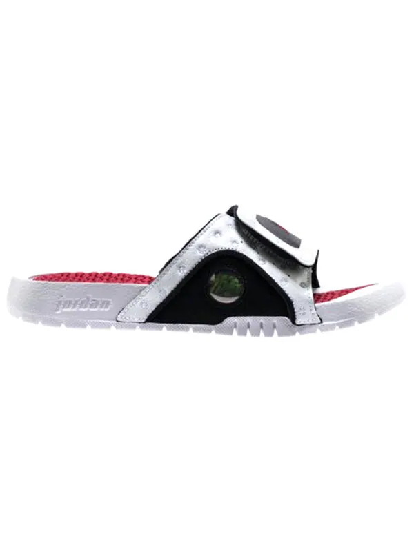 Тапочки hydro 13 retro slide 'white true red' Air Jordan — изображение 2 из 4, белый