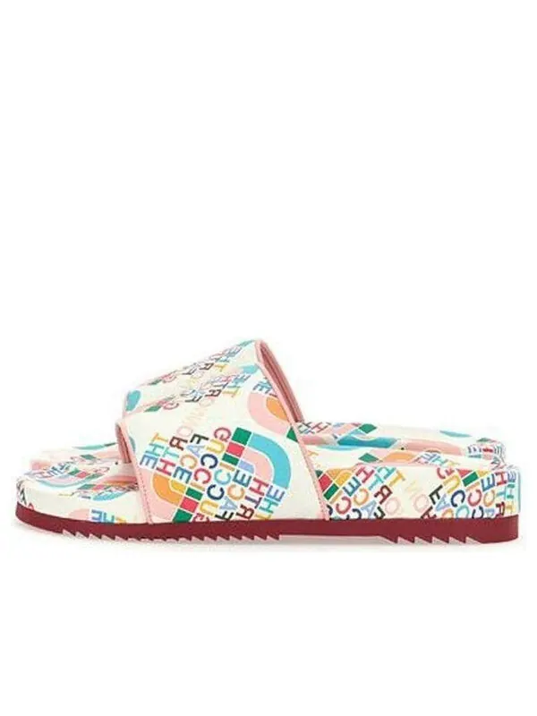 Тапочки x the north face leather sandals 'multi-color' Gucci