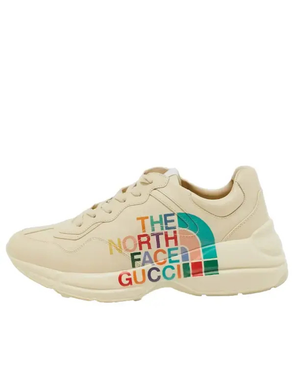 Кроссовки leather rhyton x the north face 'ivory' Gucci — изображение 1 из 4, белый