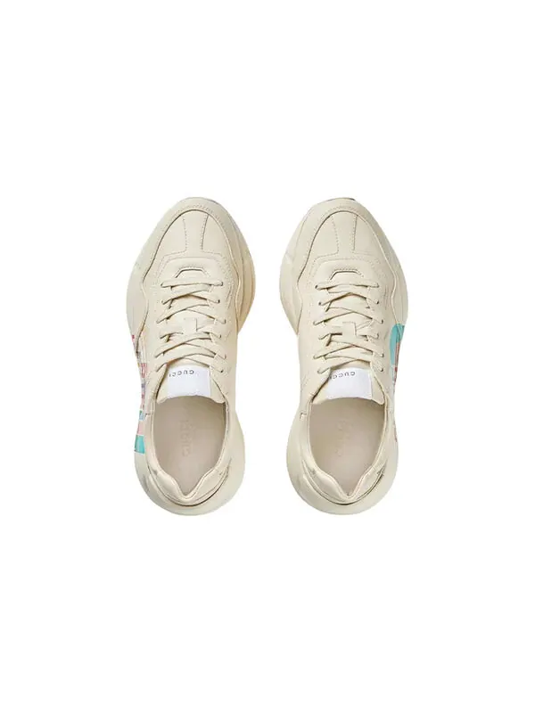 Кроссовки leather rhyton x the north face 'ivory' Gucci — изображение 3 из 4, белый