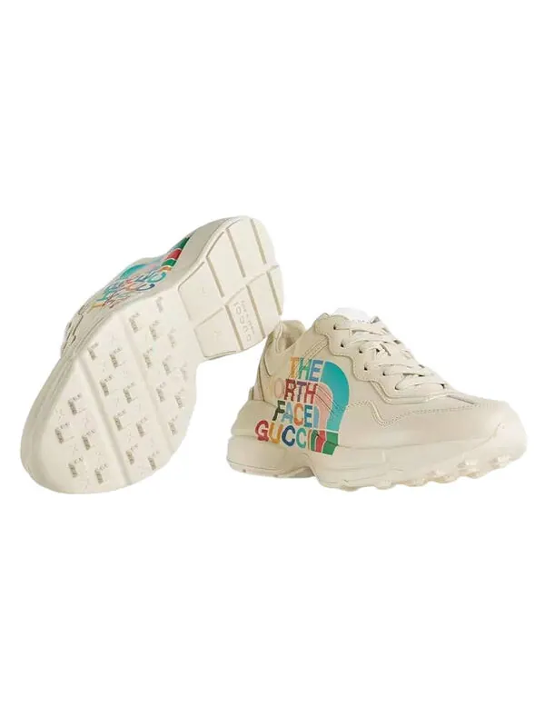 Кроссовки leather rhyton x the north face 'ivory' Gucci — изображение 4 из 4, белый
