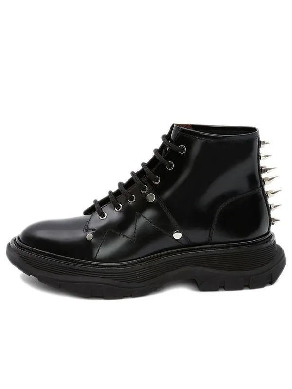 Кроссовки leather tread ankle boots 'black' Alexander Mcqueen — изображение 1 из 4, черный