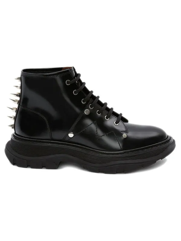 Кроссовки leather tread ankle boots 'black' Alexander Mcqueen — изображение 2 из 4, черный