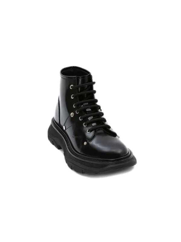 Кроссовки leather tread ankle boots 'black' Alexander Mcqueen — изображение 3 из 4, черный