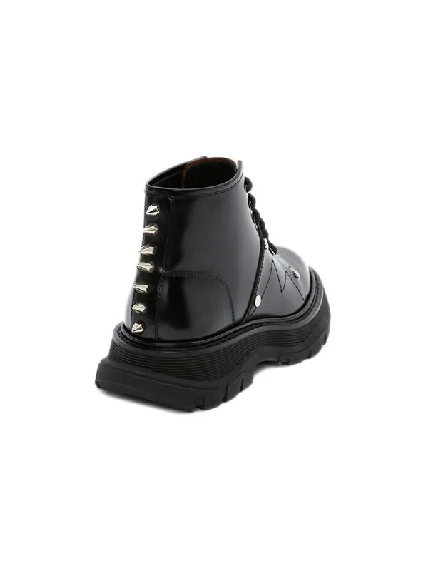 Кроссовки leather tread ankle boots 'black' Alexander Mcqueen — изображение 4 из 4, черный