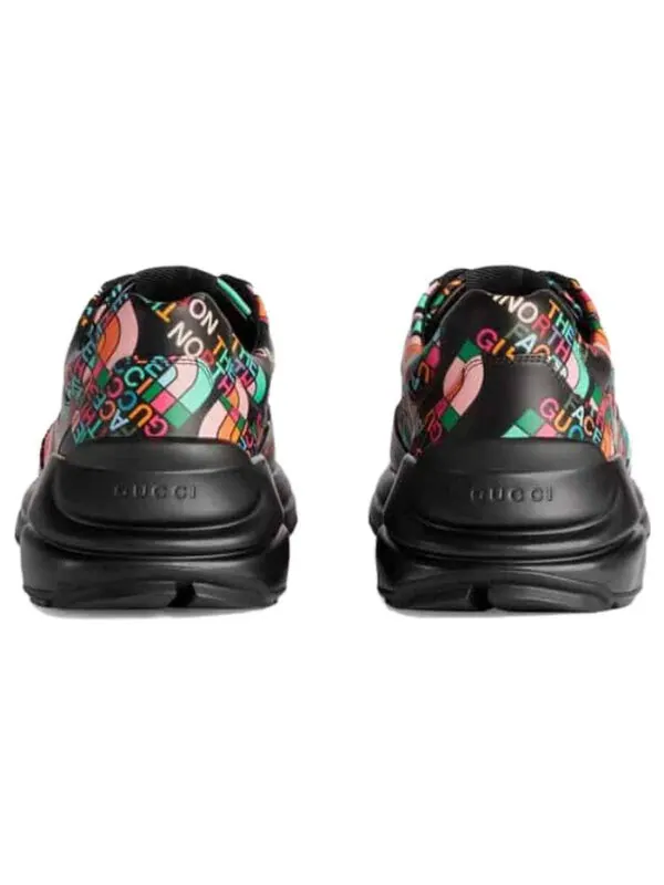 Кроссовки the north face x rhyton 'allover logo black' Gucci — изображение 4 из 4, черный/мульти