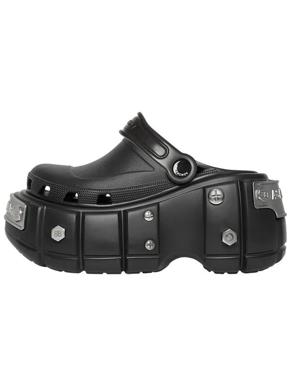 Сандалии hardcrocs slide x crocs 'black' Balenciaga — изображение 2 из 4, черный