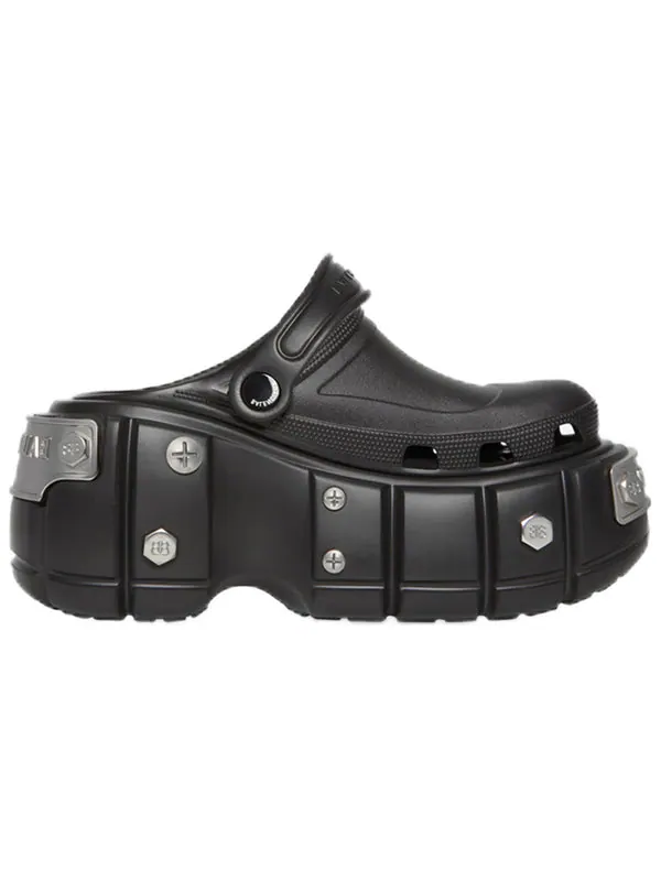Сандалии hardcrocs slide x crocs 'black' Balenciaga — изображение 3 из 4, черный