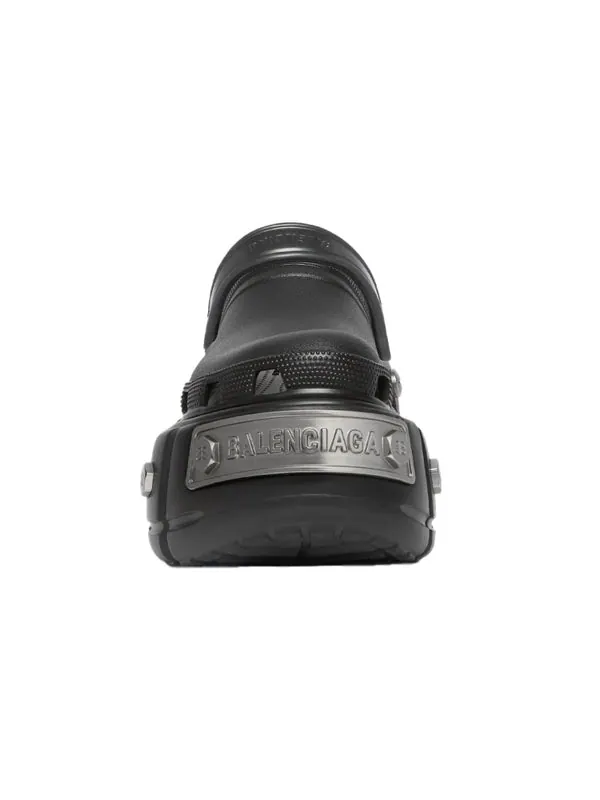 Сандалии hardcrocs slide x crocs 'nero silver' Balenciaga — изображение 4 из 4, черный