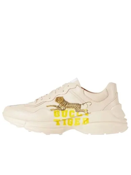 Кроссовки (WMNS) Gucci Rhyton 'Yellow Tiger' — изображение 1 из 5, бежевый