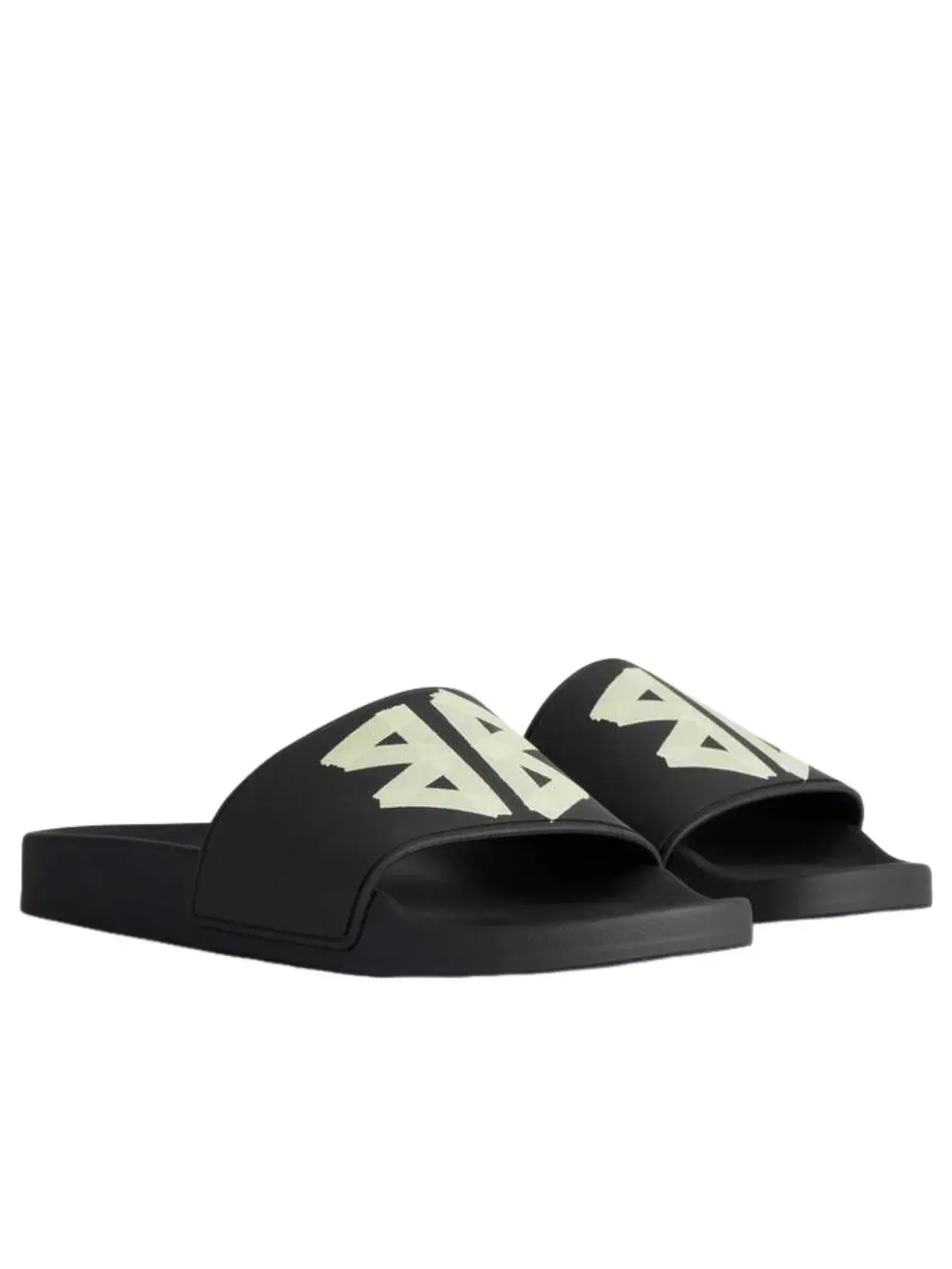 Сандалии-шлепанцы Balenciaga Pool Slide Sandal 'Black Yellow' — изображение 2 из 6, черный