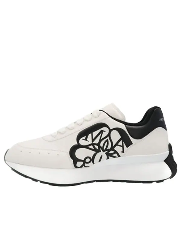 Кроссовки sprint runner lace-up sneakers 'beige white' Alexander Mcqueen — изображение 1 из 4, бежевый/белый/черный