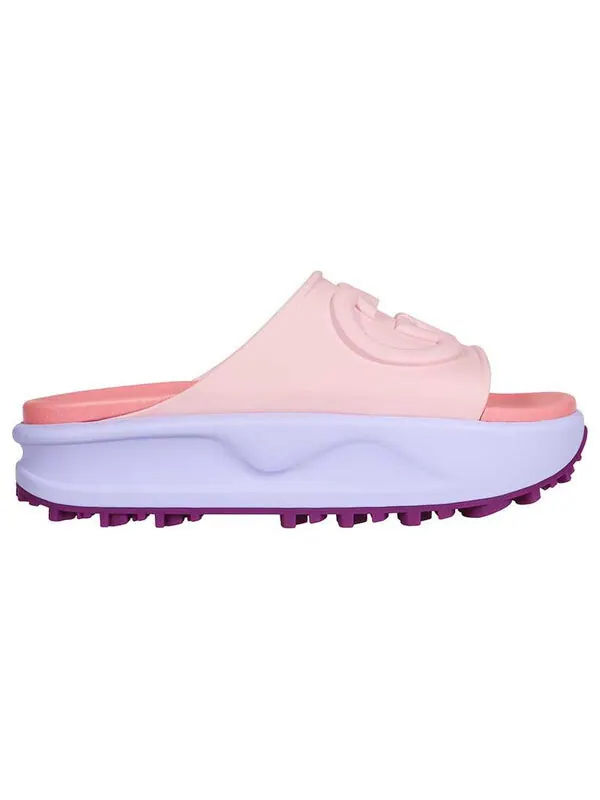 Сандалии slide sandal 'candy' Gucci — изображение 2 из 4, розовый/фиолетовый