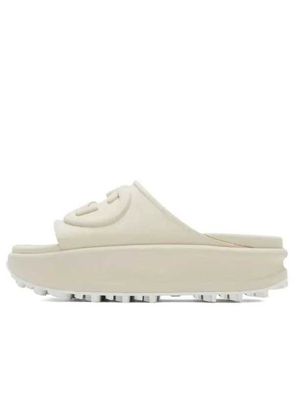 Сандалии slide sandal 'off white' Gucci — изображение 1 из 4, белый