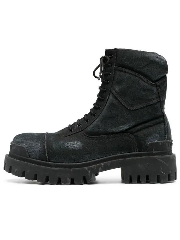 Кроссовки combat strike boots 'washed black cotton' Balenciaga — изображение 1 из 4, черный