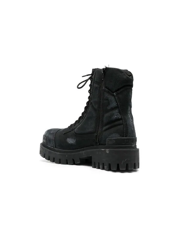 Кроссовки combat strike boots 'washed black cotton' Balenciaga — изображение 4 из 4, черный