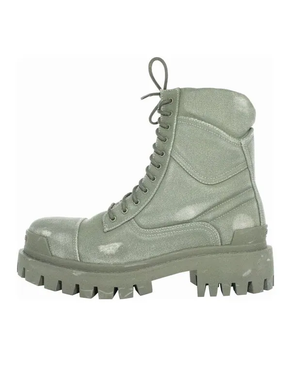 Кроссовки combat strike boots 'washed green cotton' Balenciaga — изображение 1 из 4, зеленый