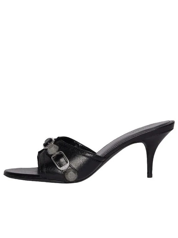 Сандалии cagole sandals 'leather black' Balenciaga — изображение 1 из 4, черный