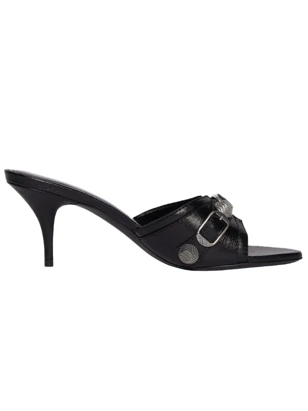 Сандалии cagole sandals 'leather black' Balenciaga — изображение 2 из 4, черный
