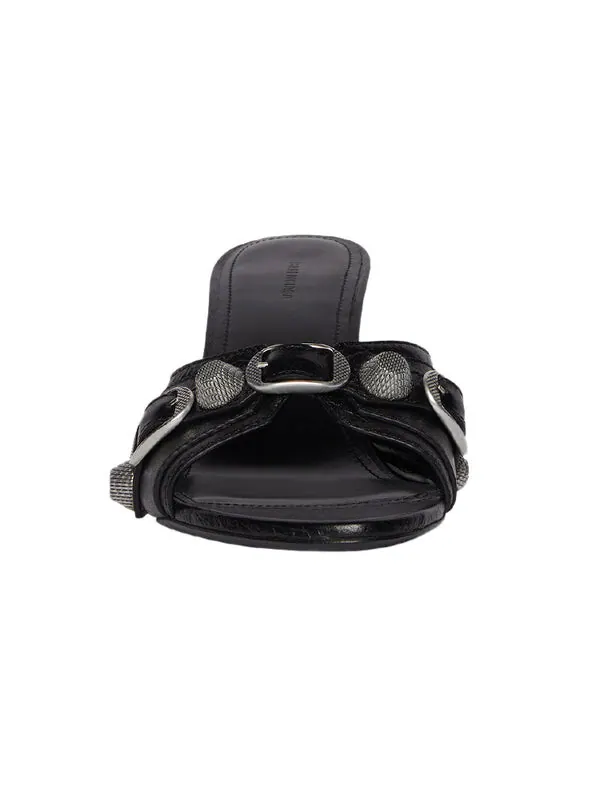 Сандалии cagole sandals 'leather black' Balenciaga — изображение 3 из 4, черный
