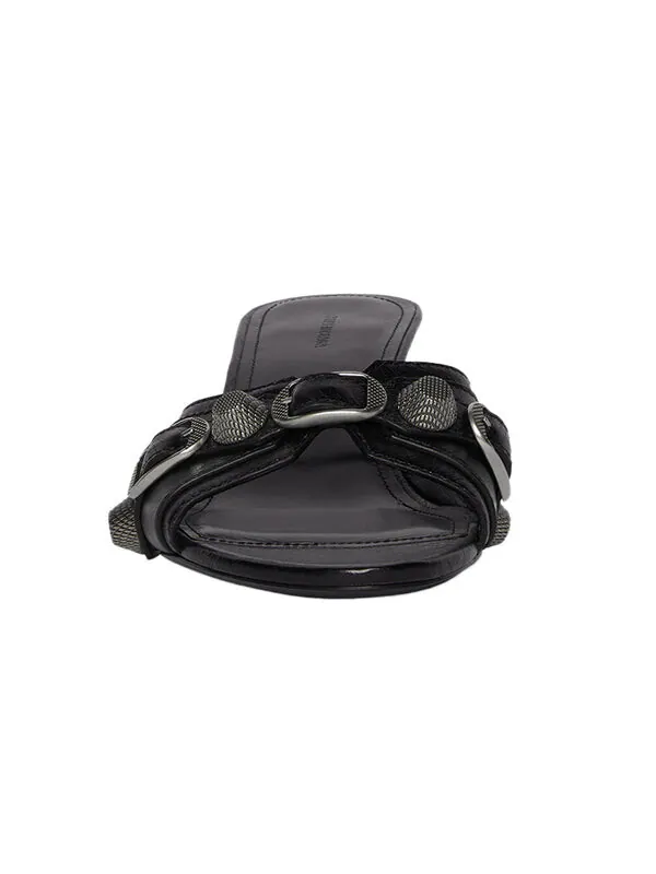 Сандалии cagole 50mm sandals 'black arena lambskin' Balenciaga — изображение 3 из 4, черный