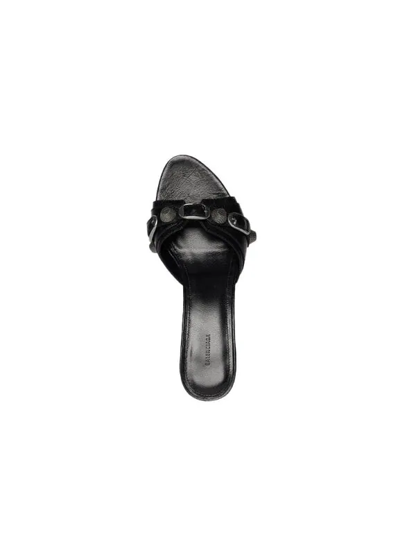 Сандалии cagole 50mm sandals 'black arena lambskin' Balenciaga — изображение 4 из 4, черный