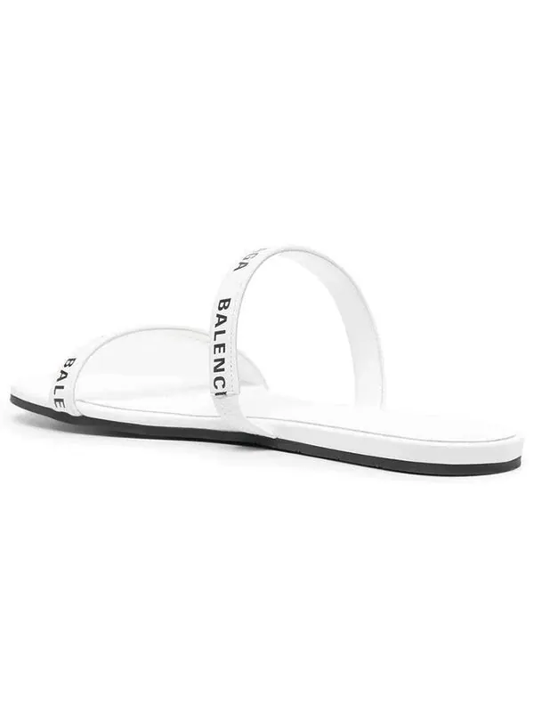 Тапочки round sandals 'white black' Balenciaga — изображение 4 из 4, белый/черный