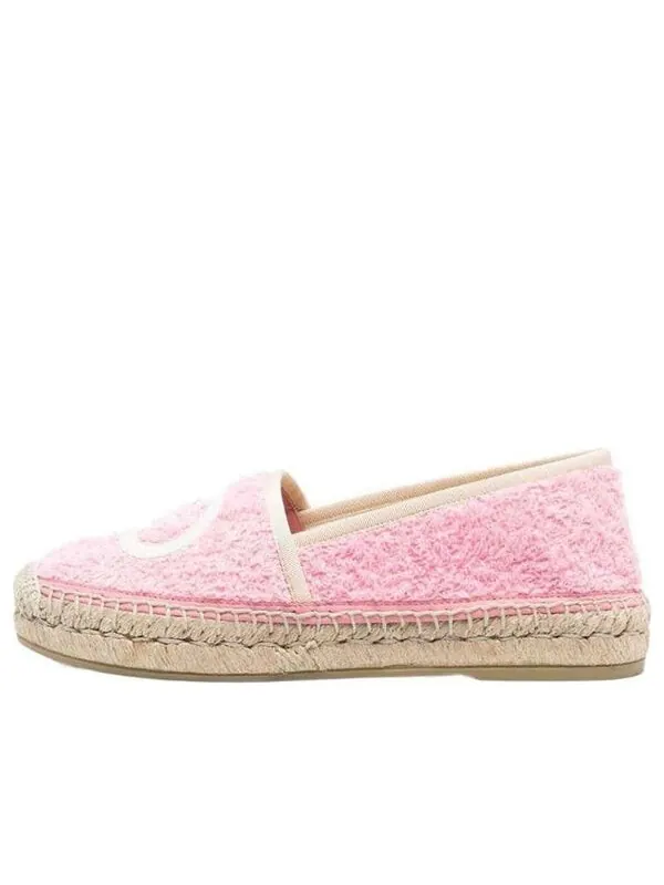 Кроссовки terry cloth espadrilles 'interlocking g - pink dusty' Gucci — изображение 1 из 1, розовый/бежевый