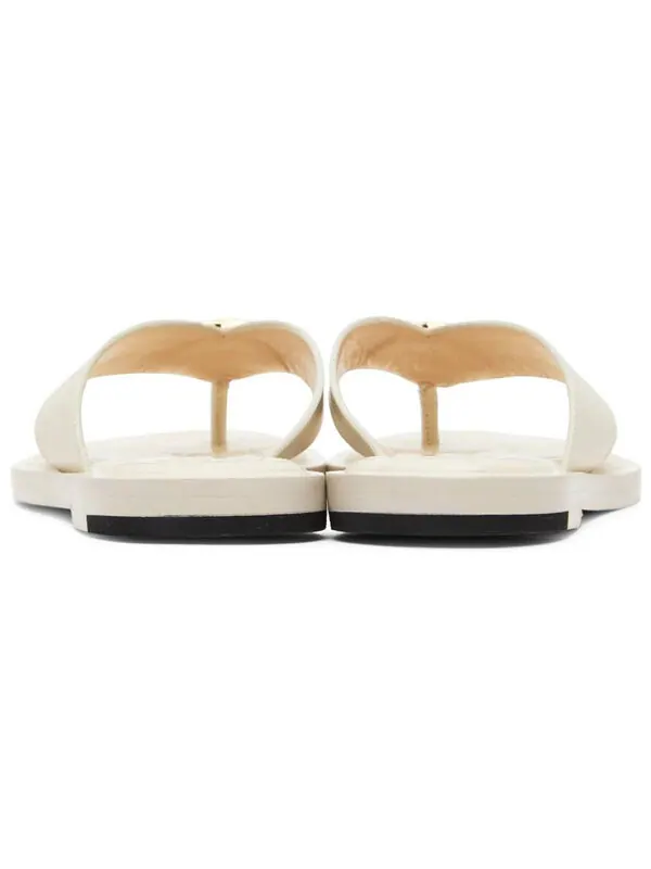 Сандалии interlocking g thong sandal 'white leather' Gucci — изображение 4 из 4, белый